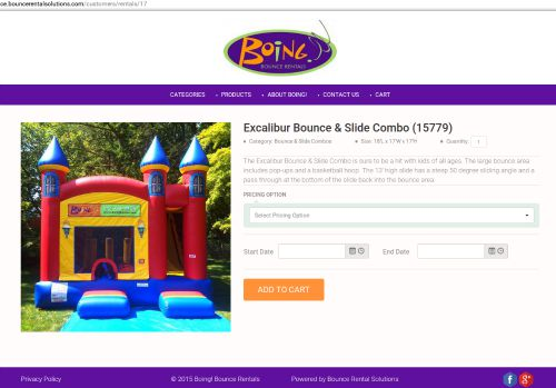 screenshot of Bounce Rental Solutions